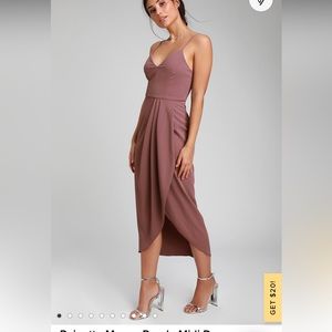 Lulus Reinette Mauve Purple Midi Dress